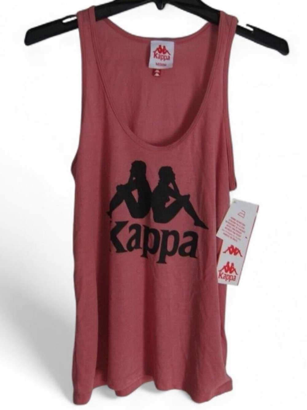 NWT Kappa Logo Tank Top Shirt in Mauve Pink sz M